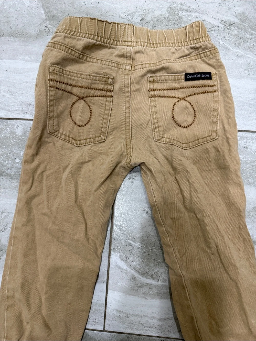 Calvin Klein Jeans Kids Tan Elastic Waist Joggers
